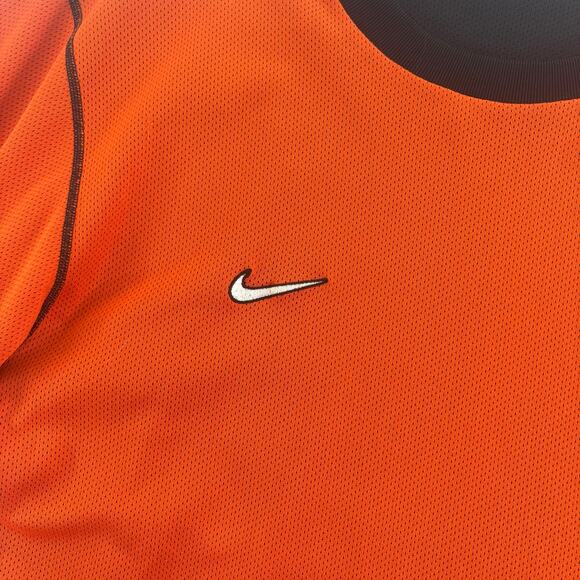 Vintage 90s Nike Orange Soccer Reversible Athletic Jersey Shirt Men's Large - Picture 2 of 7